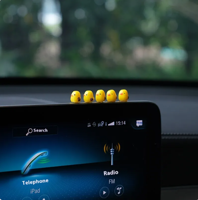Quack Joy Mini Yellow Duck Car Dashboard Ornament